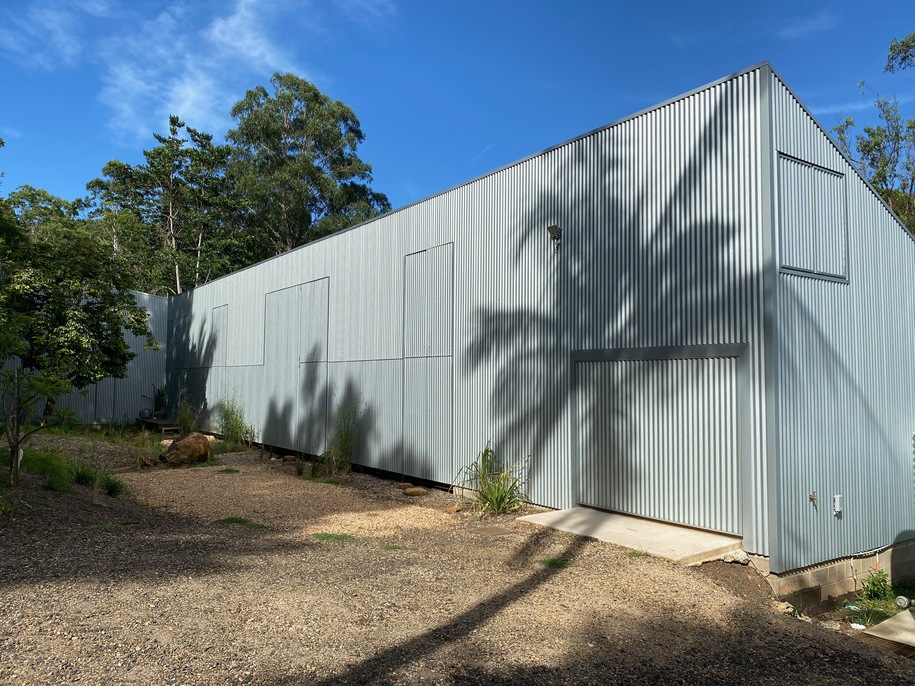 Exterior of the Porous House with doors closed